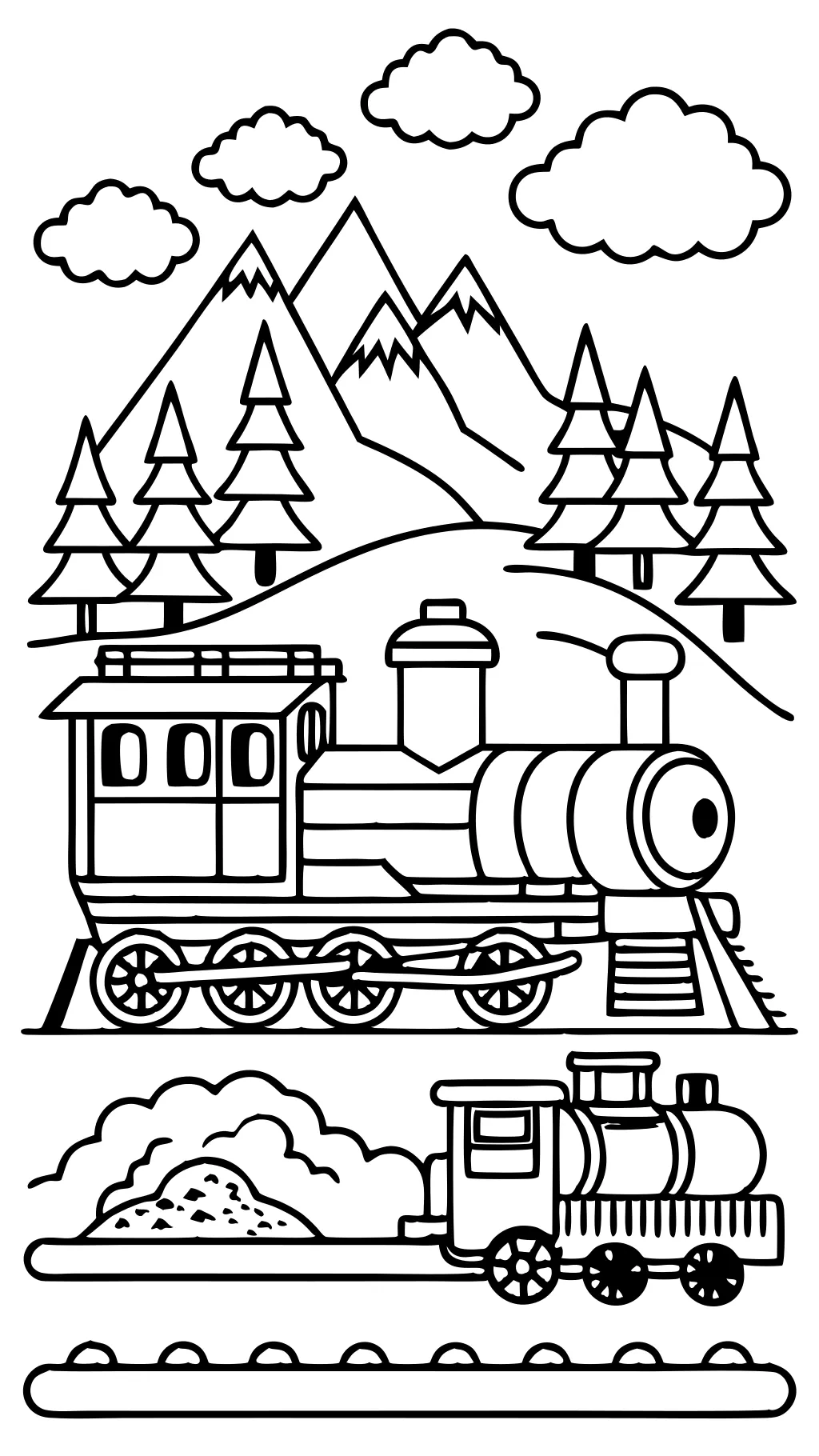 coloring pages for trains